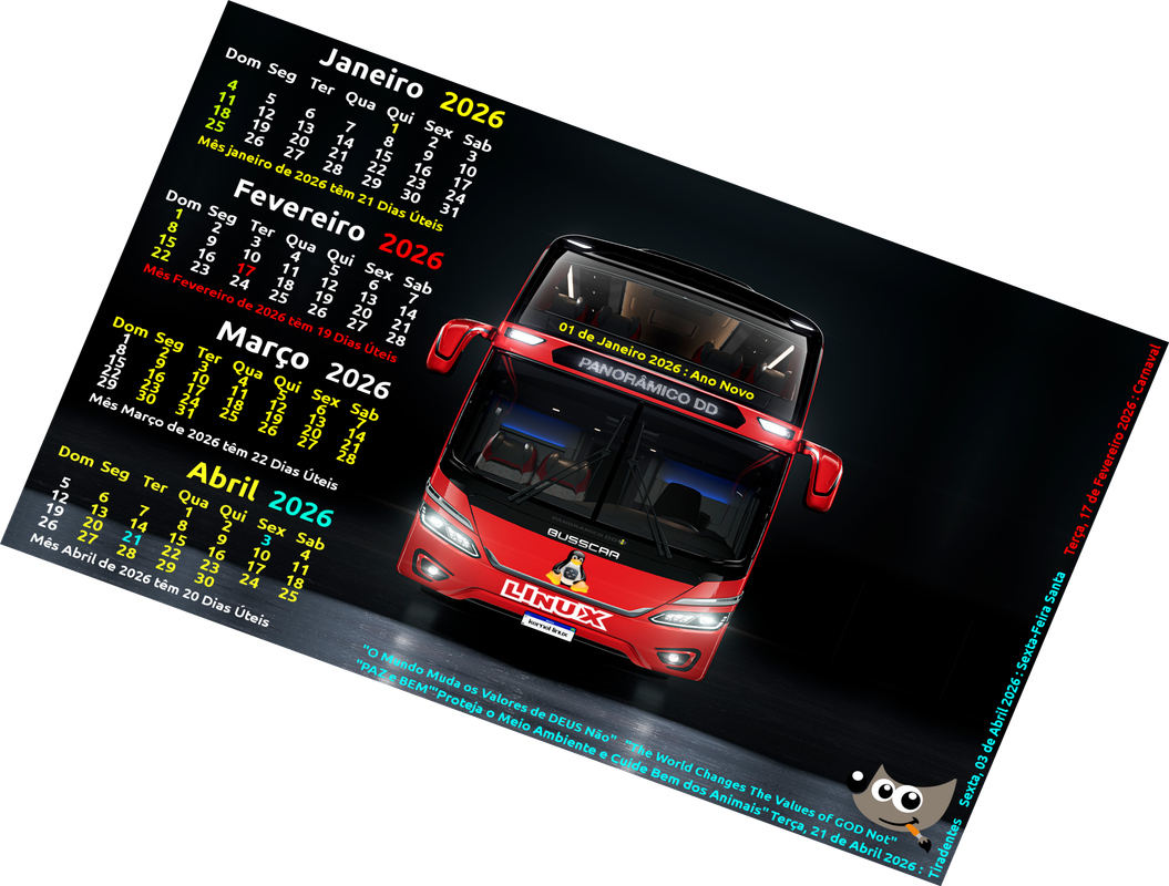 Busscar DD Panoramico NB1 Frontal Calendarios JFMA 2026 Extra Shear Rot Image Magick LINUX 0000001