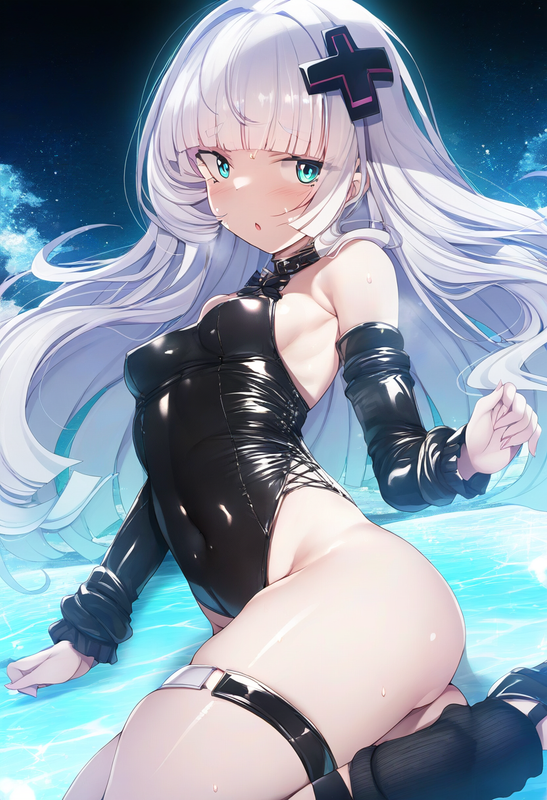 1girl, torisan, aqua eyes, long hair, hime cut, white hair, {short bangs}, old,  s-4052967981