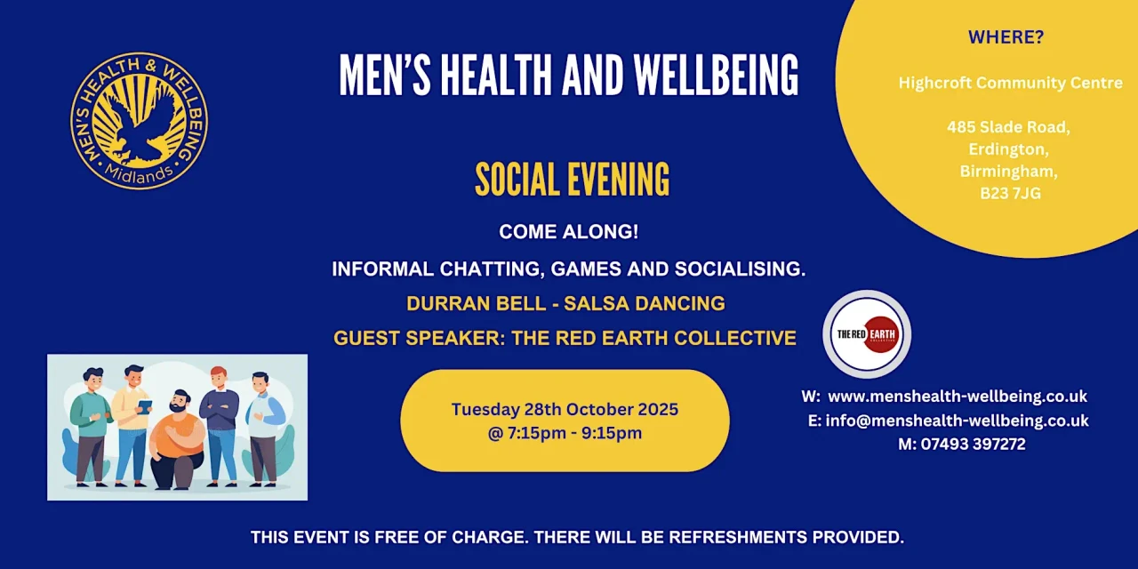 MEN’S HEALTH AND WELLBEING SOCIAL EVENING