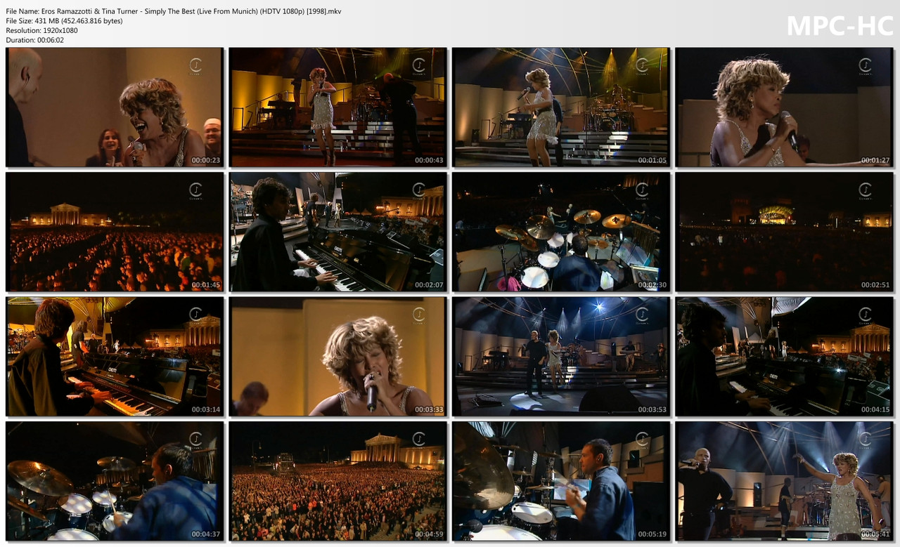 Eros Ramazzotti & Tina Turner - Simply The Best (Live From Munich) (HDTV 1080p) [1998]