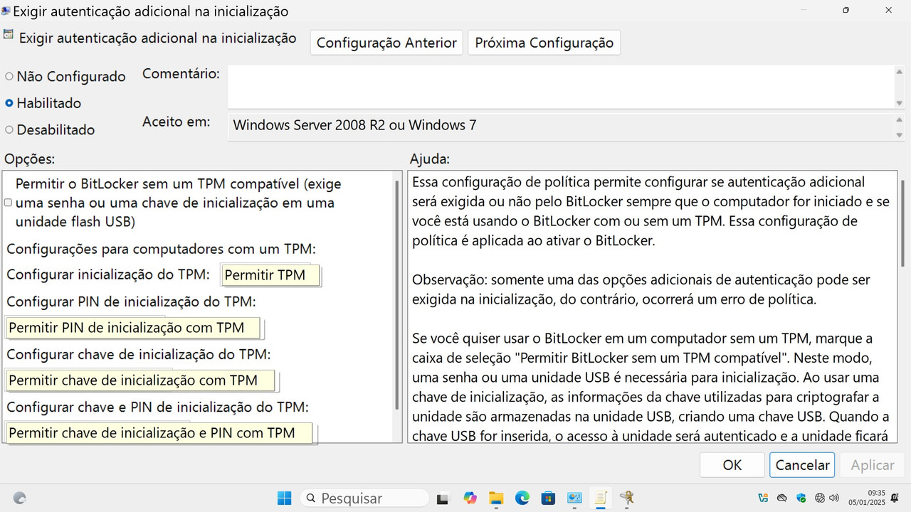 EXIGIR AUTENTICACAO ADICIONAL - COMO FICA AS CONFIGURACOES NO EDITOR POLICA DE GRUPO LOCAL 1