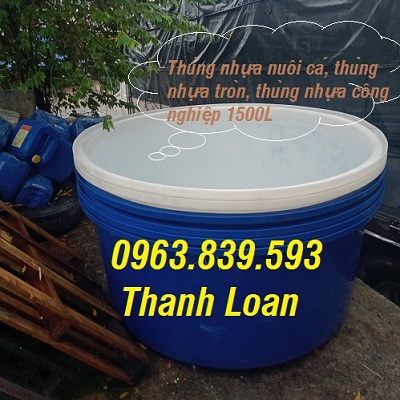 Thùng nhựa 2000lit chữ nhật, thùng nuôi cá 2000L nhựa 1 lớp, thùng đựng nước / 0963.839.593 Ms.Loan Thung-nhua-tron-lon-thung-nhua-cong-nghiep-thung-nhua-nuoi-ca-re