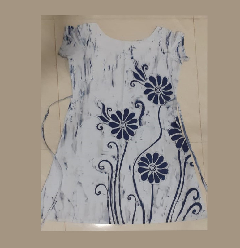 white christmas dresses Women's Batik Midi Dress - Artistic Heritage main image 0
