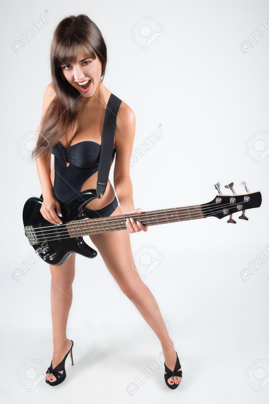 26317778-sexy-girl-with-a-guitar-In-a-black-swim