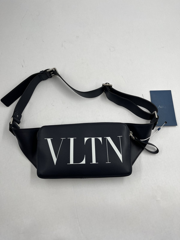 VALENTINO GARAVANI VLTN CROSSBODY BAG DARK LEATHER NAVY
