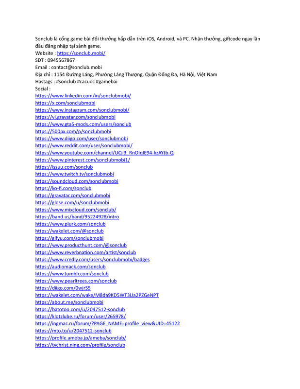 SonClub Game Bài Số Một Tải SonClub Chính Hãng