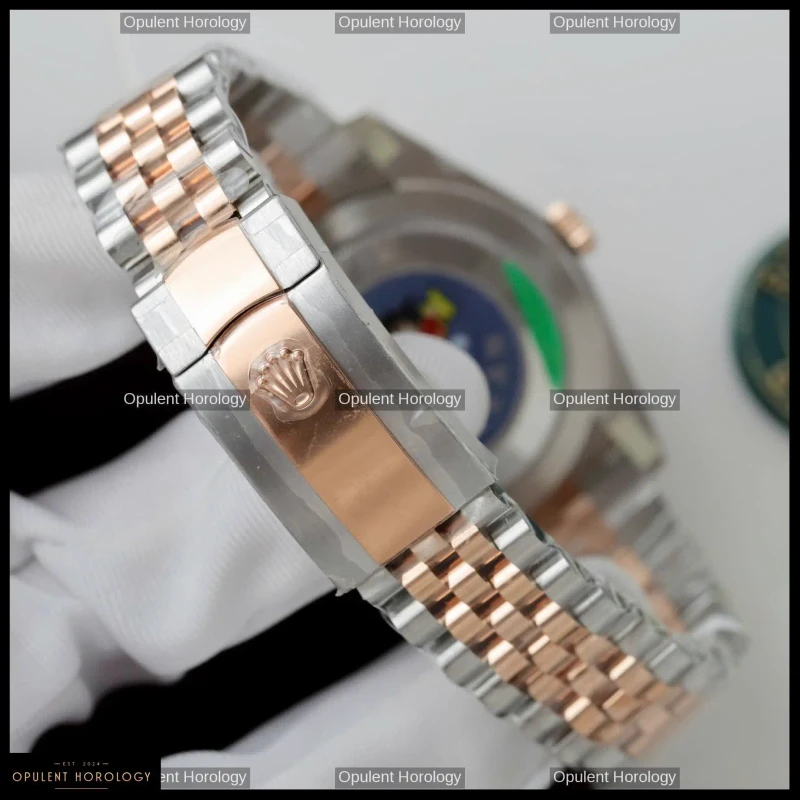 Rolex Datejust 41 Chocolate Dial Moissanite Diamond Bezel Jubilee