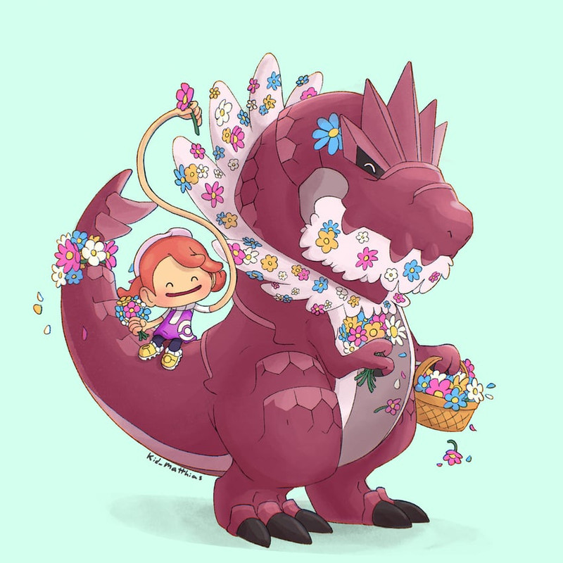 tyrantrum-and-female-protagonist-pokemon