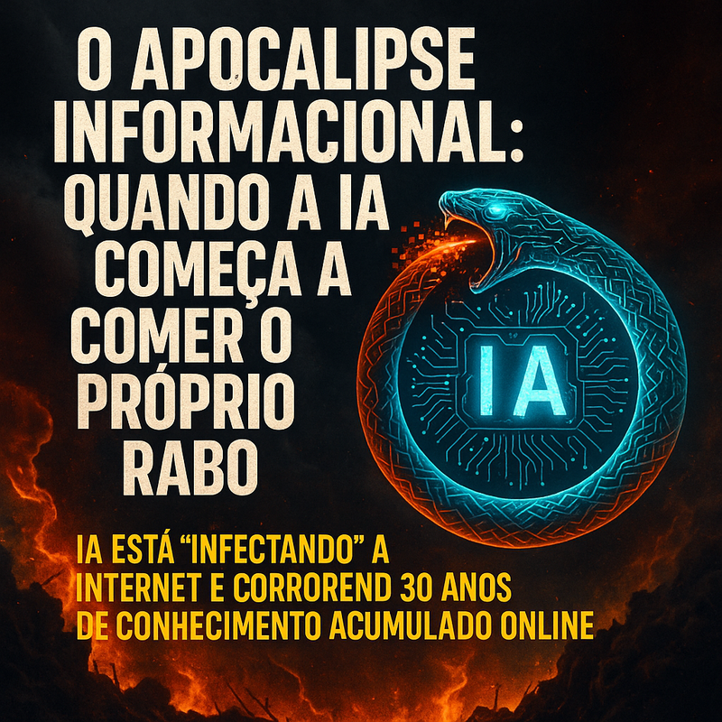 O apocalipse informacional: quando a IA começa a comer o próprio rabo