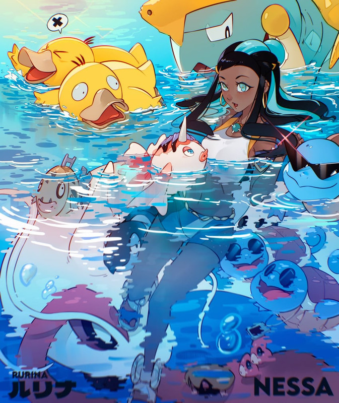 nessa-squirtle-milotic-psyduck-luvdisc-a