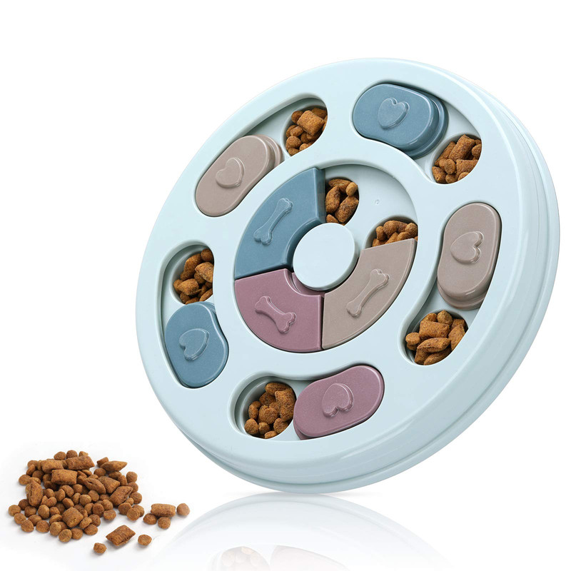 DR CATCH Dog Puzzle Food Toy for IQ Training Blue
