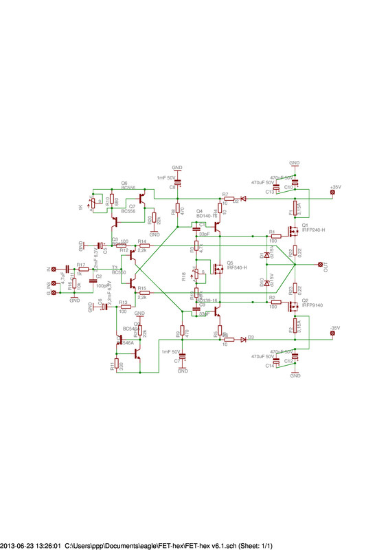 Page 1 - FET-hex v6.1 schematic