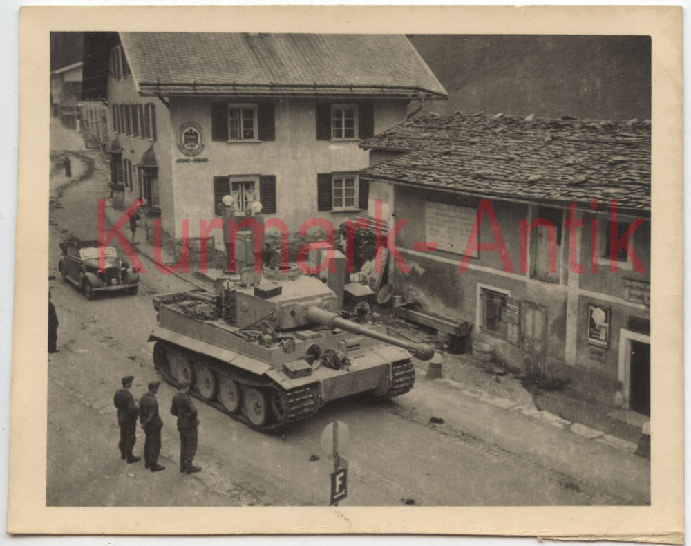 Foto Wehrmacht Panzer Tiger I Grenze Österreich Italien Brenner