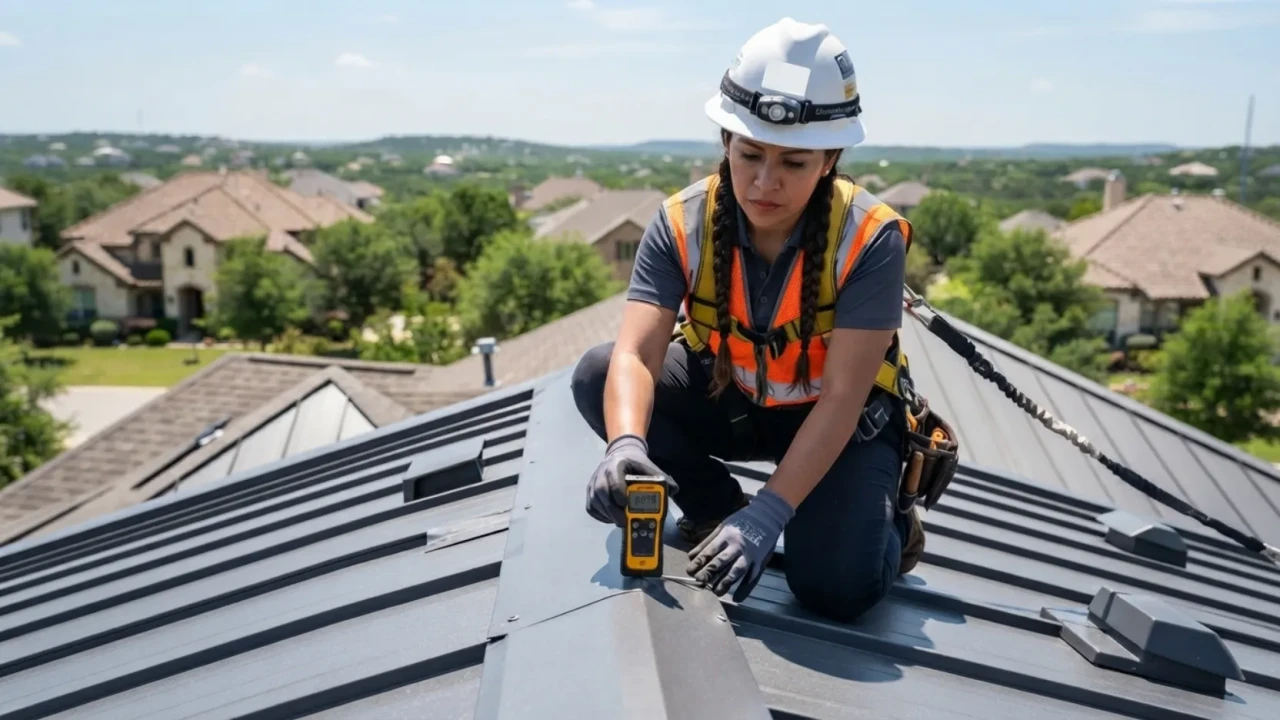 Qualified metal roofing contractor San Antonio inspection