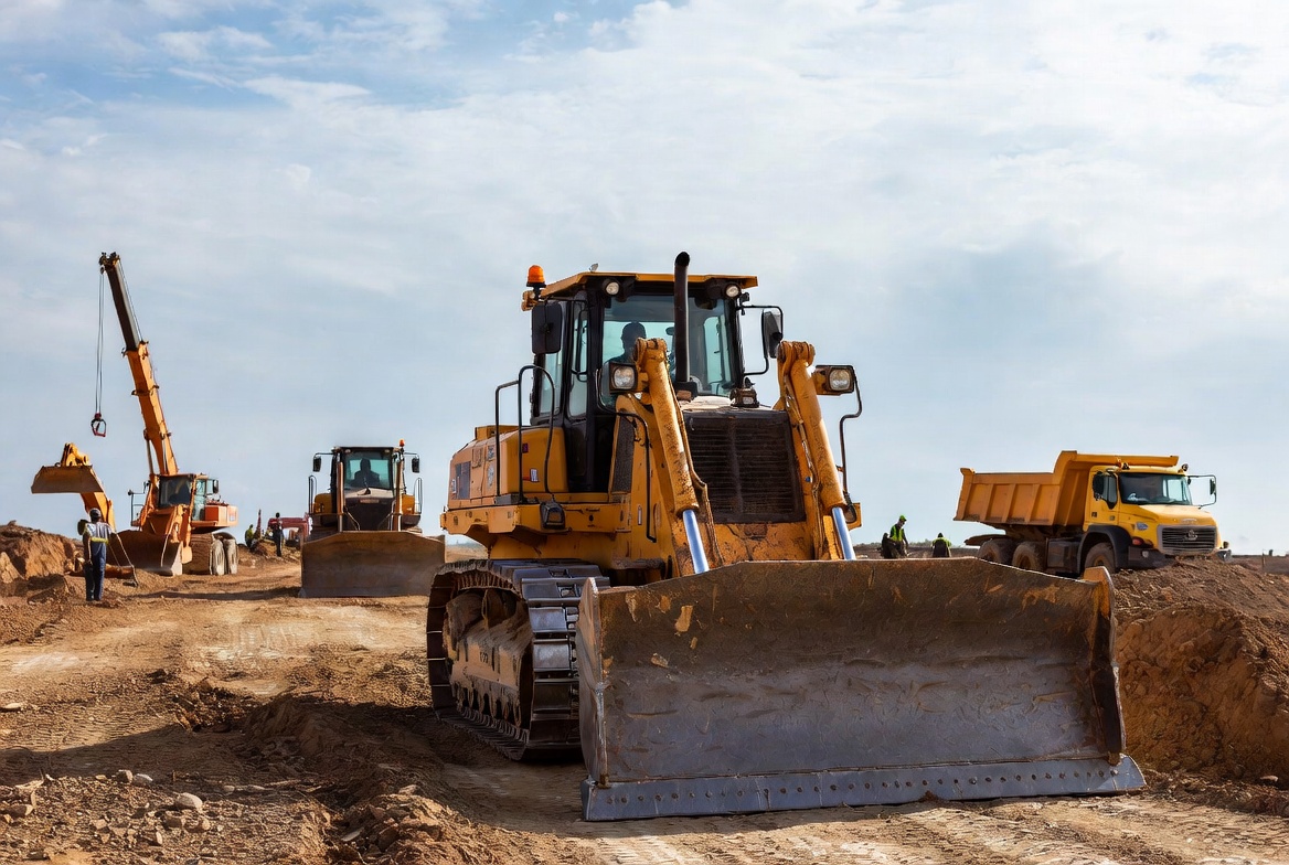 строительная техника за работой