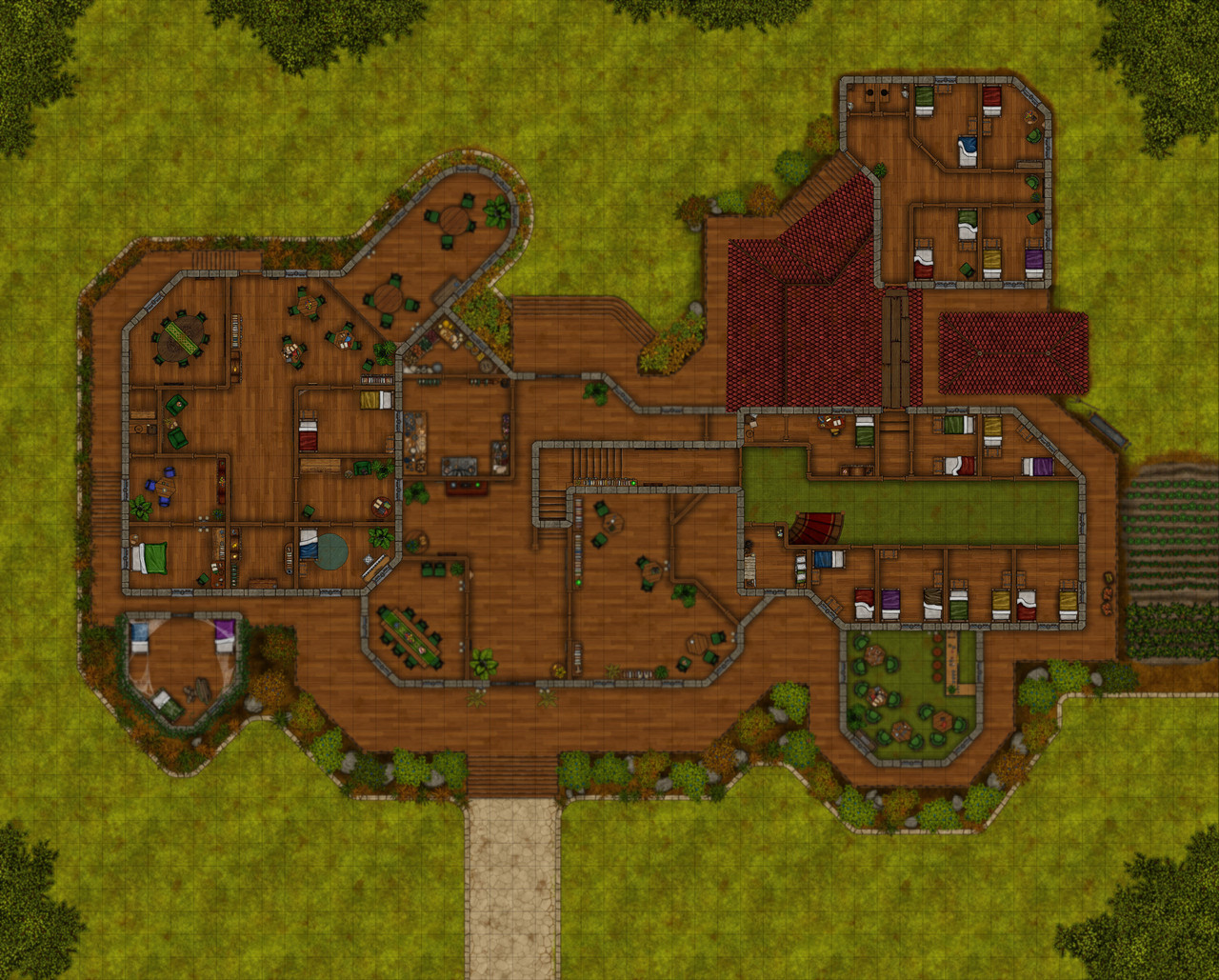 Peacock Manor Upper Grid 53x43
