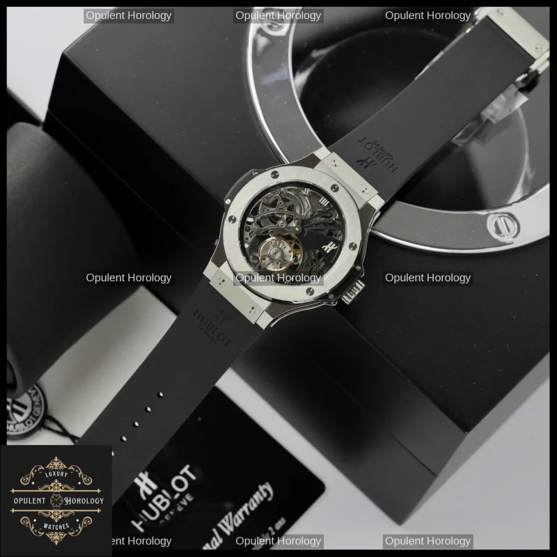Hublot Big Bang Tourbillon Skeleton 44mm Steel Manual Wind Rubber Strap