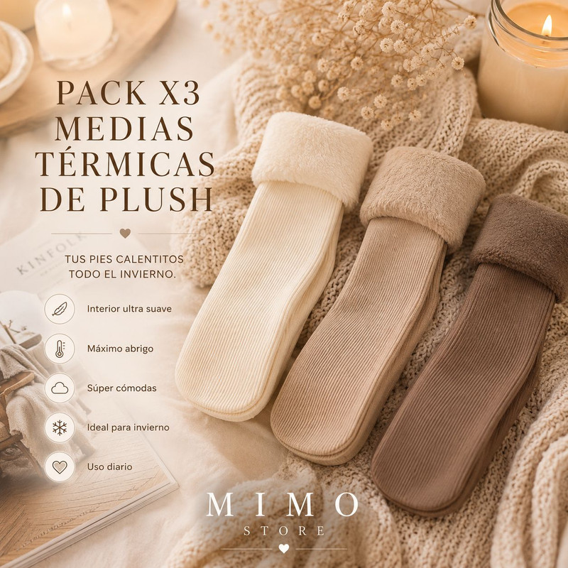 Pack x3 Medias Térmicas de Plush