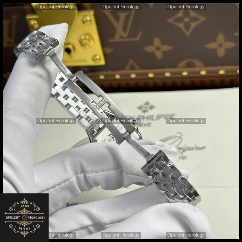 Cartier Panthere Mini Women's Watch Polished Steel 23x30mm White Dial - Super Clone