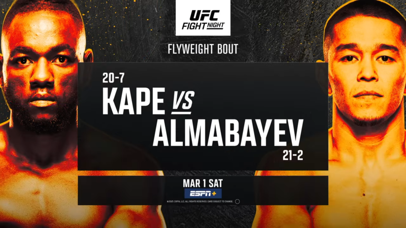 Промо преди UFC Vegas 103: Капе - Алмабаев