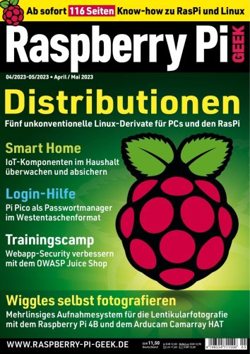 Cover: Raspberry Pi Geek Magazin No 04-05 April-Mai 2023