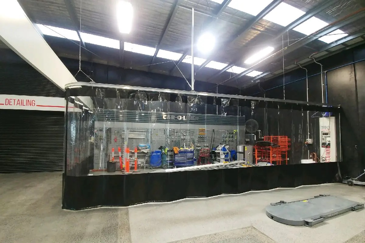 Industrial curtain applied as protection in Industrial Automation 4.0