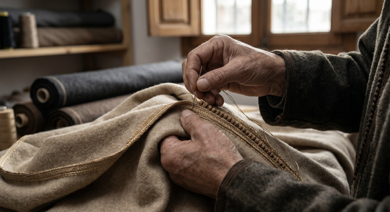 Artisan cousant la sfifa