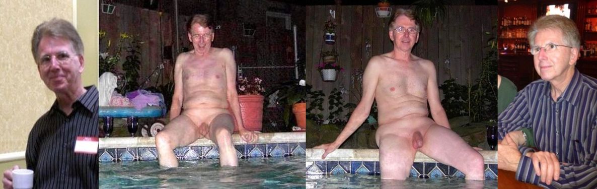 Clothed-Naked - nude sitting by the pool (group 1)