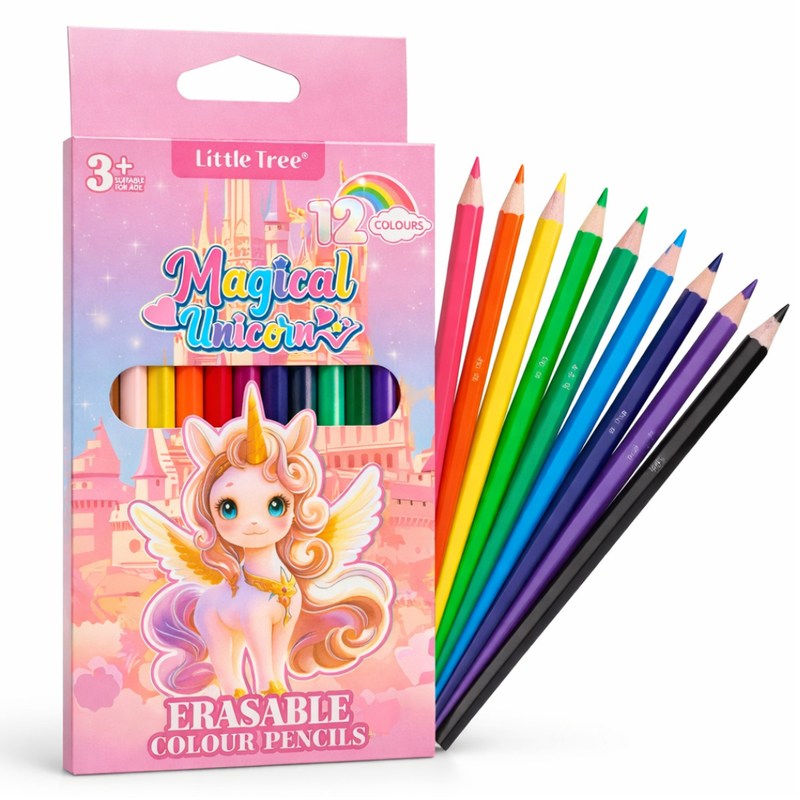 Unicorn Erasable Colour Pencil, Pink