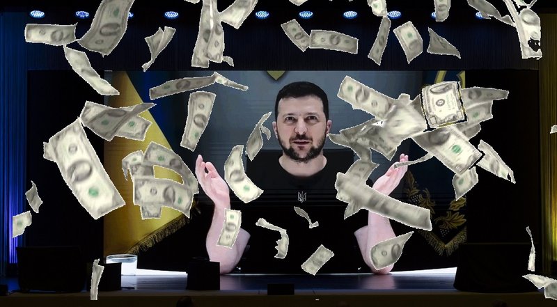 Zelensky-money-falling
