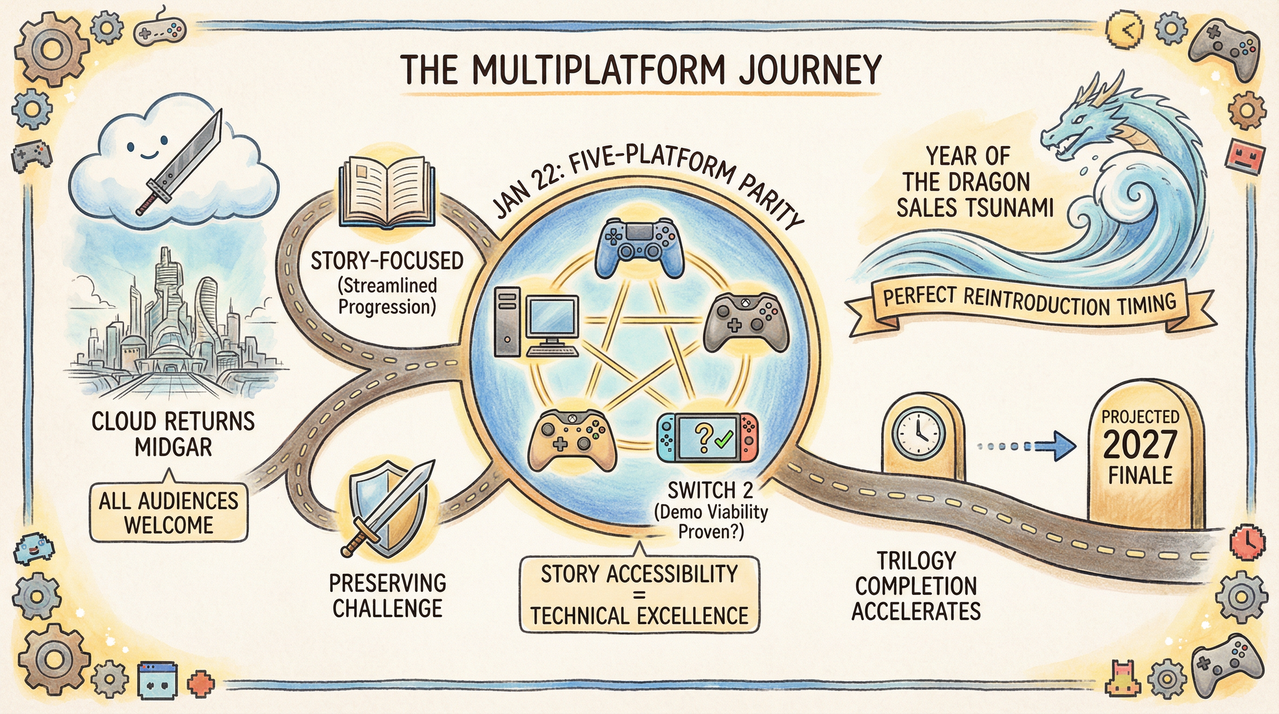 Epic JRPG battle scene with glowing magic effects