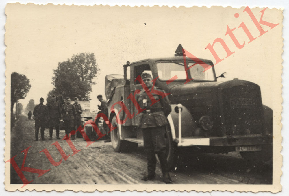 Foto Wehrmacht LKW Kaelble Culemeyer Anhänger Te