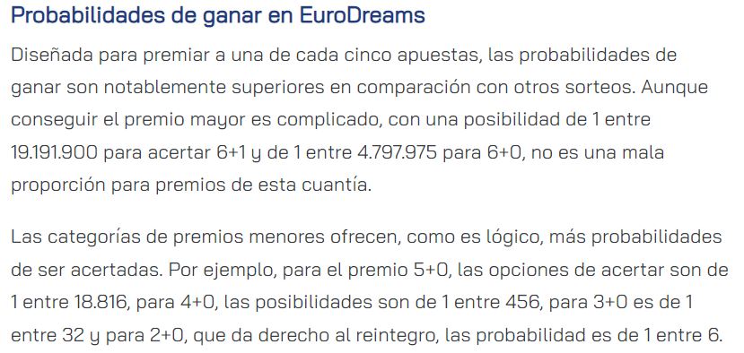 probabilidades eurodremas