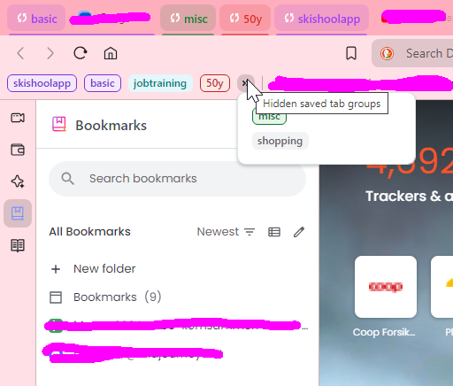brave browser keep deleting my tab group
