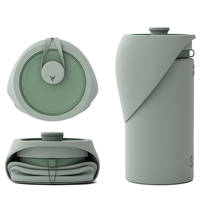 SÄKER Portable Dog Water Bottle 750ml Collapsible Bowl