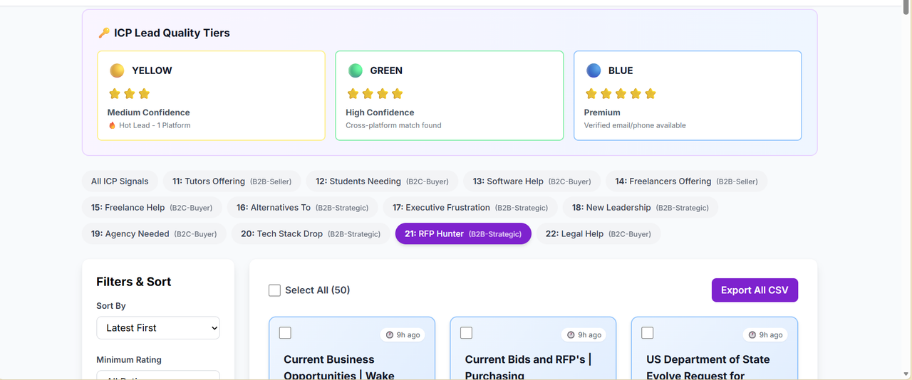 Custom Signals Dashboard