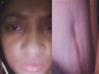 Naked girlfriend video call with shy BF