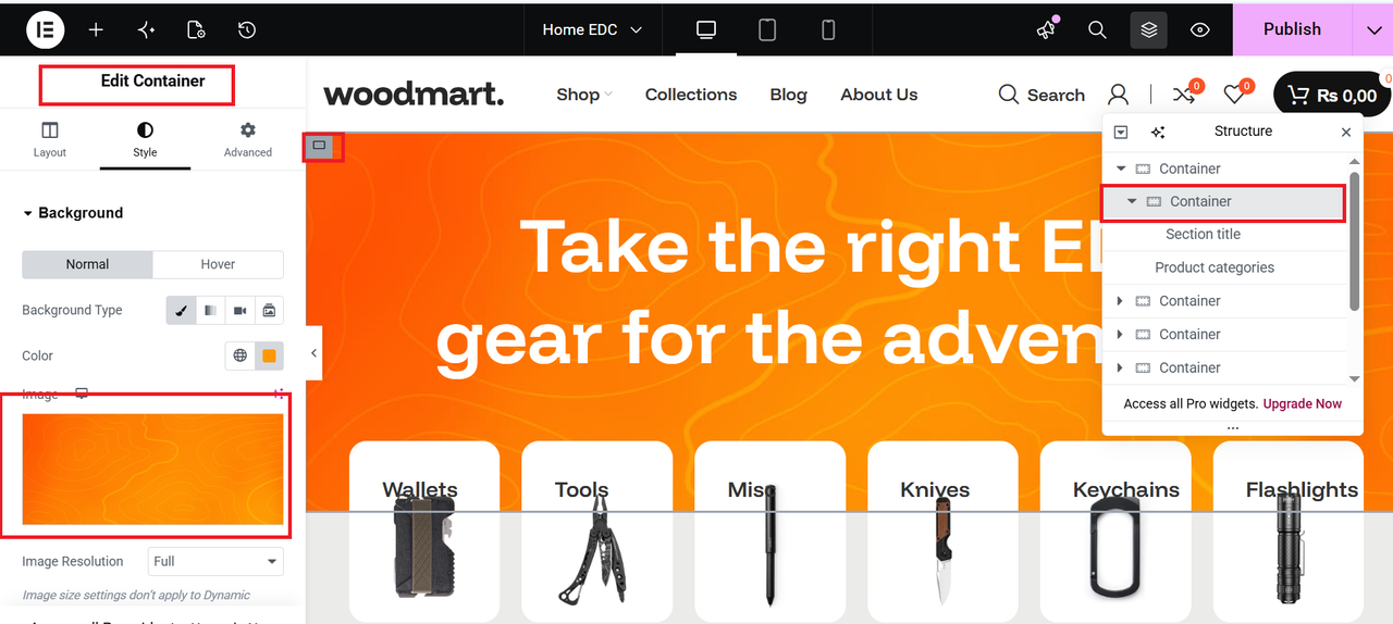 home page