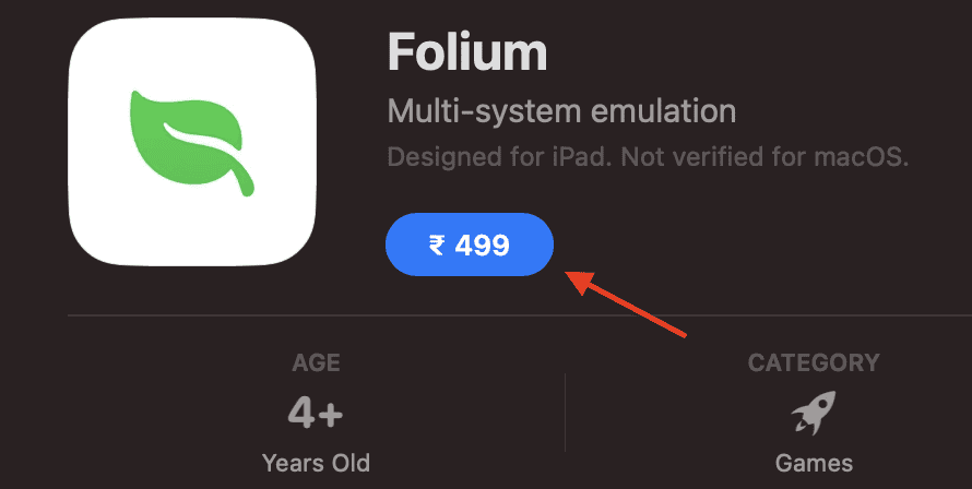 Search Folium on iPhone App Store and tap Get