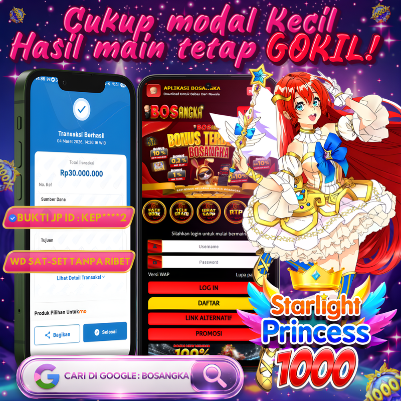 Bukti JP BOSANGKA Starlight Princess 1000