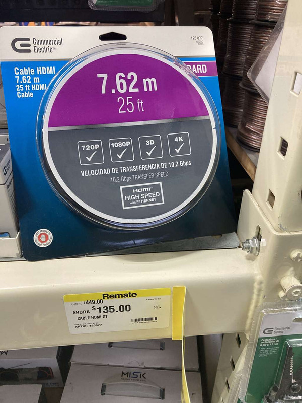 Home Depot Jiutepec cable hdmi 7.62m
