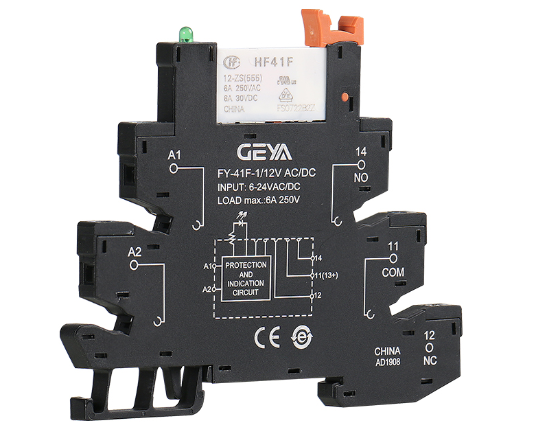 Compact Slim Mini Relay 12 & 24V AC/DC 240V AC/DC PLC interface 6A