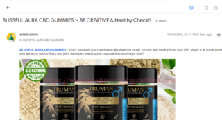 Blissful Aura CBD Gummies fake promotion on Google groups