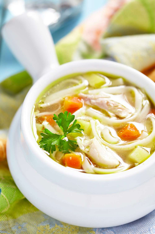 Creamy chicken noodle soup