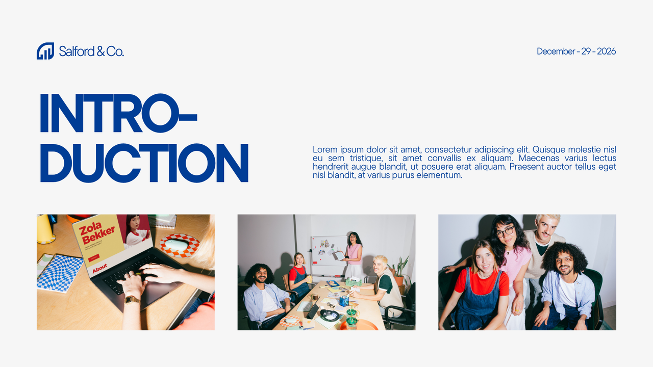 Blue and White Modern Startup Pitch Deck Presentation