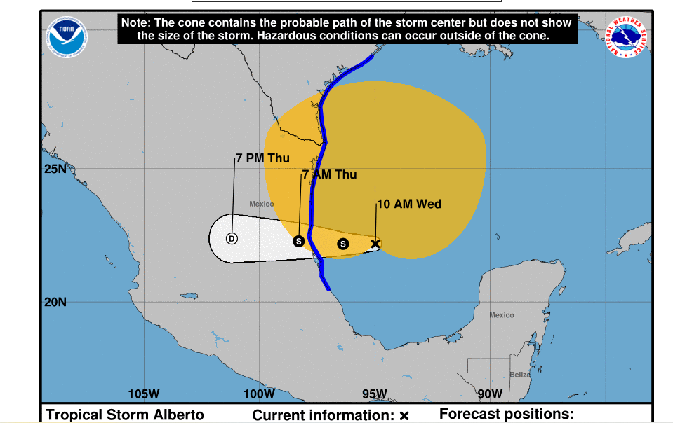Tormenta Tropical Alberto Advertencia Número 8 - Huracanes en mexico ✈️ Foro Riviera Maya y Caribe Mexicano