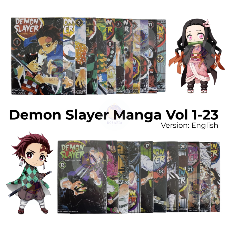 Demon Slayer Kimetsu No Yaiba Vol. 1-23 Manga English Edition