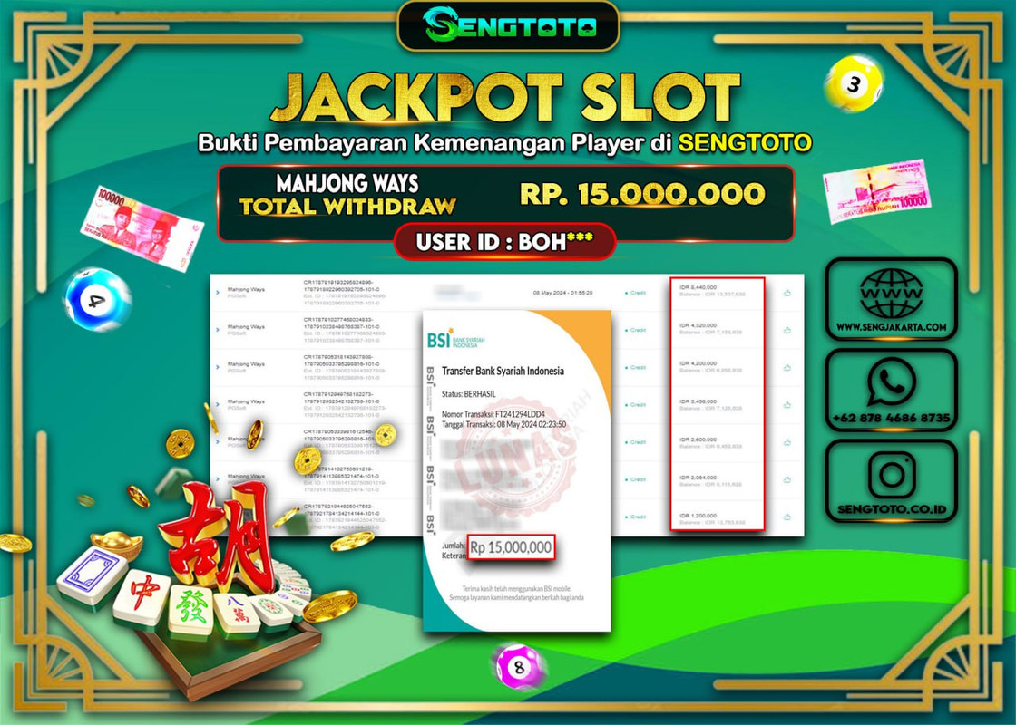 BUKTI PEMBAYARAN SLOT MAHJONG WAYS