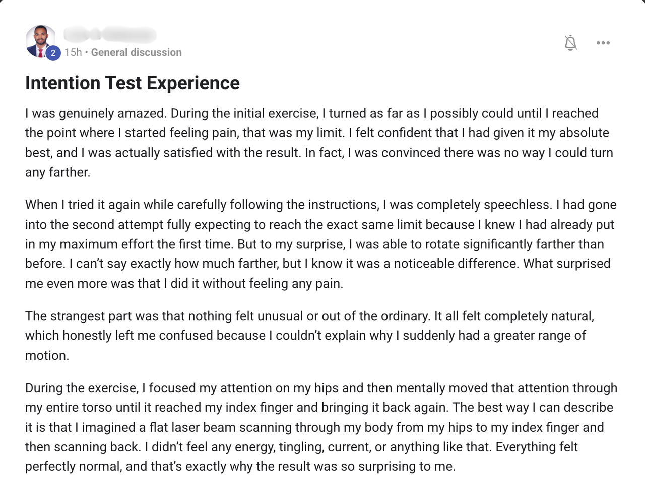 Community testimonial