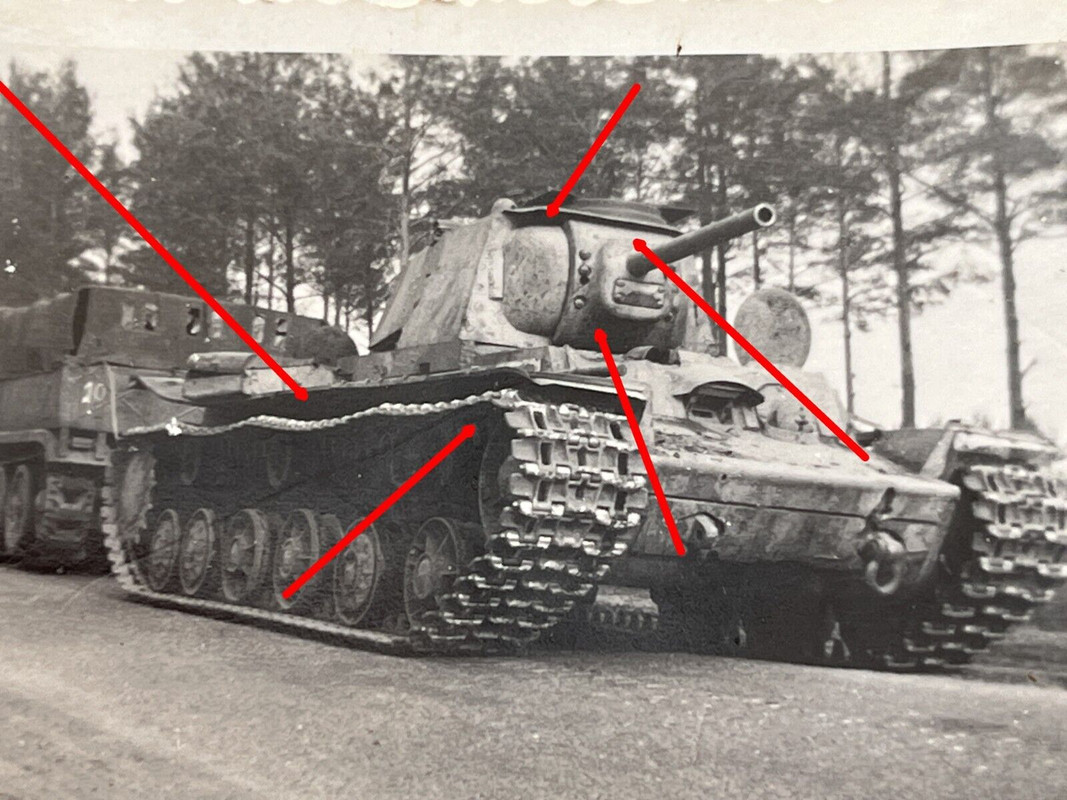 Foto Russland, Panzer KW 1, Großpanzer, (2)